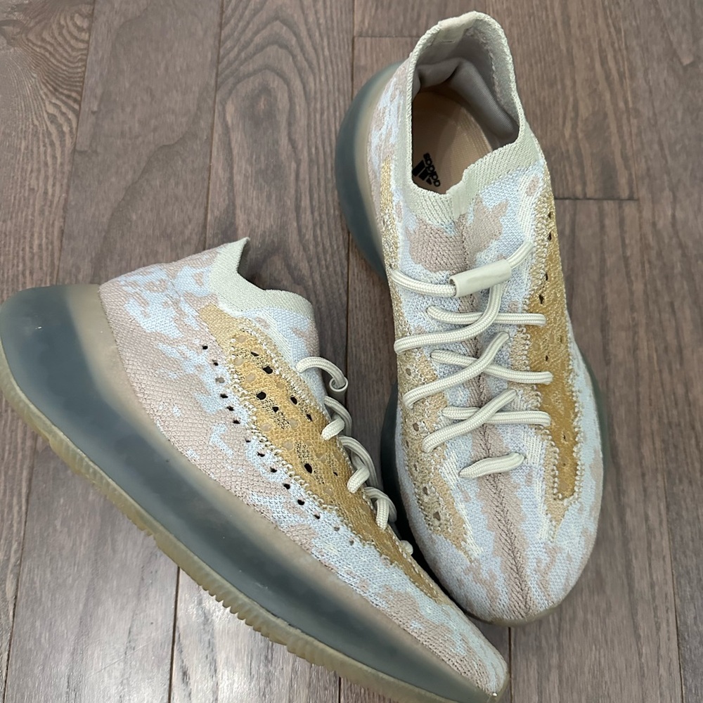 Adidas Women's Cream and Tan Sneakers